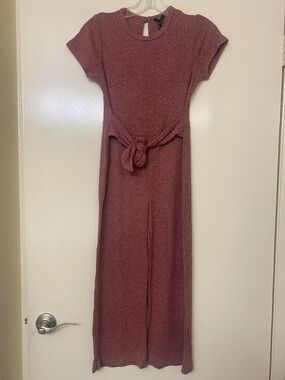 Forever 21 Dusty Rose Ribbed Jumpsuit